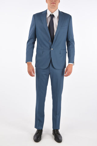 virgin wool LEADER SOFT side vents notch lapel 2-button suit