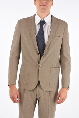mini check GATE side vents notch lapel 2-button suit