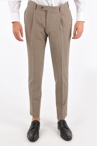 mini check GATE side vents notch lapel 2-button suit