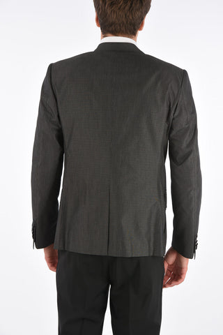 TREND mini check SPORTIVE 70 center vent notch lapel jacket drop 8R