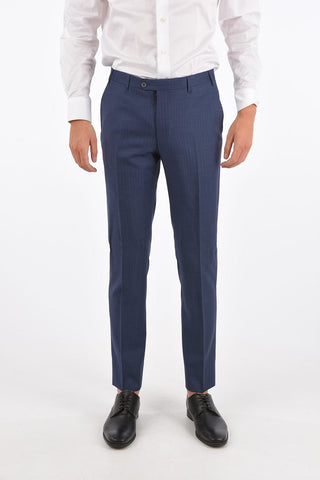 virgin wool ACADEMY side vents notch lapel 2-button suit drop 7R