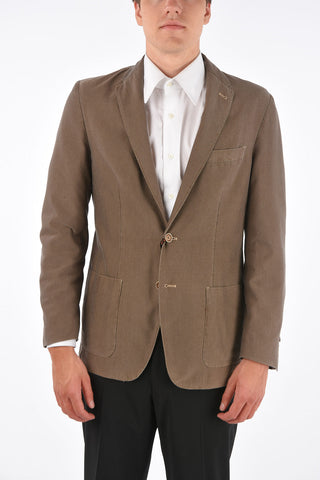 ID side vents notch lapel 2-button blazer drop 6R