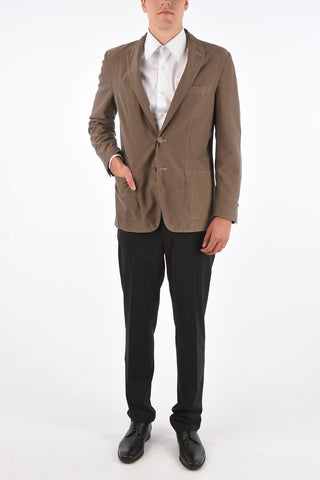 ID side vents notch lapel 2-button blazer drop 6R