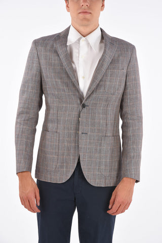 CC COLLECTION district check RESET side vents notch lapel 2-button blazer drop 8R