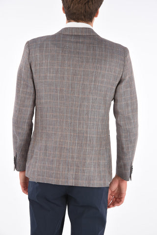 CC COLLECTION district check RESET side vents notch lapel 2-button blazer drop 8R