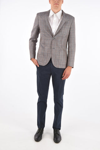 CC COLLECTION district check RESET side vents notch lapel 2-button blazer drop 8R