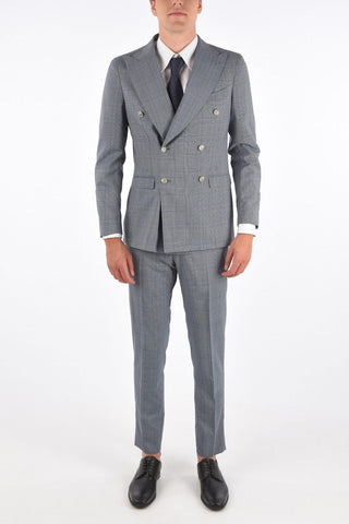 CC COLLECTION virgin wool REWARD side vents peak lapel 3-button double breasted suit