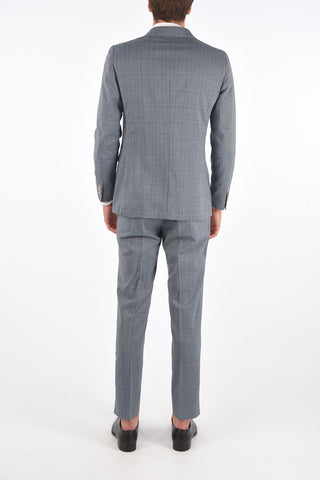 CC COLLECTION virgin wool REWARD side vents peak lapel 3-button double breasted suit
