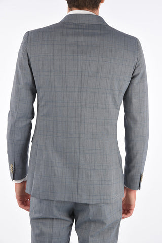 CC COLLECTION virgin wool REWARD side vents peak lapel 3-button double breasted suit