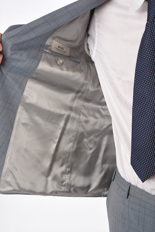 CC COLLECTION virgin wool REWARD side vents peak lapel 3-button double breasted suit