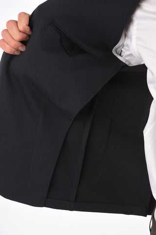 CC COLLECTION side vents notch lapel 2-button  INTERLOCK PENYE blazer drop 8R