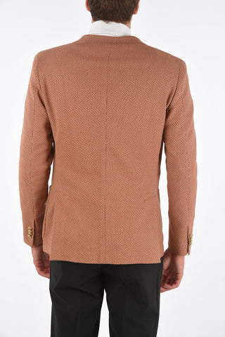 CC COLLECTION stretch cotton REWARD side vents notch lapel 2-button blazer drop 7R