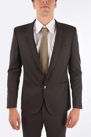 CC COLLECTION abito 2 bottoni CERIM.RESET drop 8R due spacchi collo sciallato
