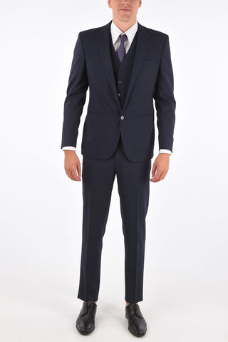 CC COLLECTION virgin wool CERIM. REFINED side vents notch lapel 3 piece waistcoat suit drop 7R