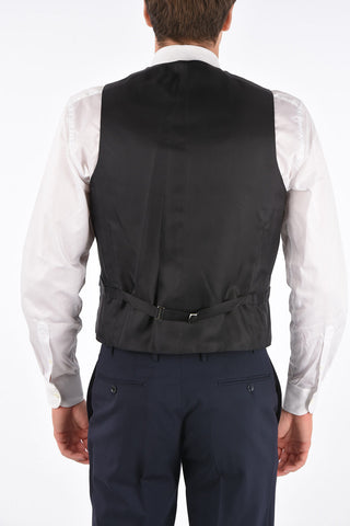 CC COLLECTION virgin wool CERIM. REFINED side vents notch lapel 3 piece waistcoat suit drop 7R