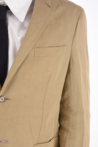 silk and flax GATE side vents notch lapel 2-button suit drop 7R