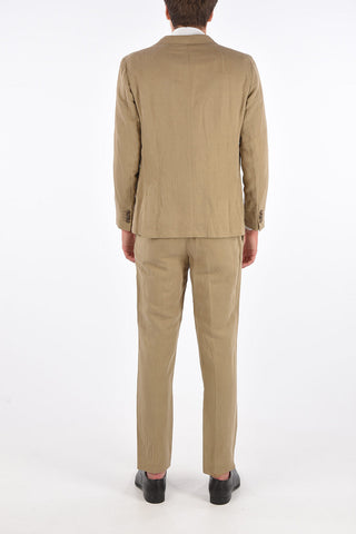 silk and flax GATE side vents notch lapel 2-button suit drop 7R