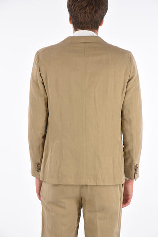 silk and flax GATE side vents notch lapel 2-button suit drop 7R
