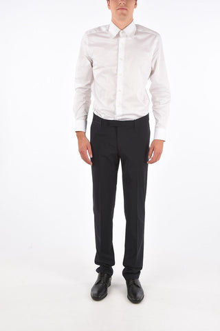 pantalone con passanti ACADEMY in lana stretch