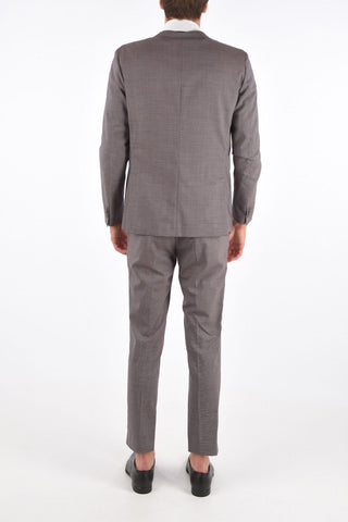 CC COLLECTION houndstooth stretch wool REWARD side vents notch lapel 3-button suit