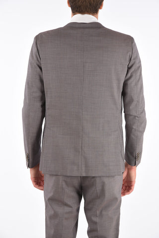 CC COLLECTION houndstooth stretch wool REWARD side vents notch lapel 3-button suit