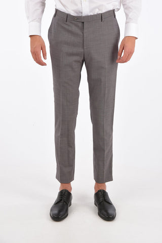 CC COLLECTION houndstooth stretch wool REWARD side vents notch lapel 3-button suit