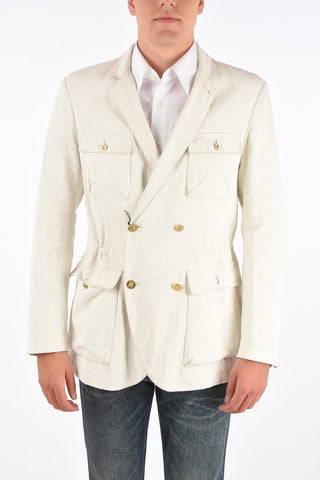 CC COLLECTION FIELD.J side vents notch lapel double-breasted blazer