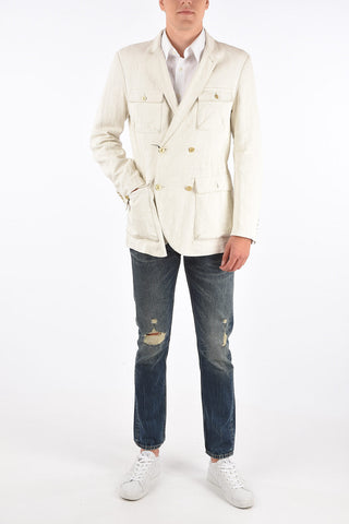 CC COLLECTION FIELD.J side vents notch lapel double-breasted blazer