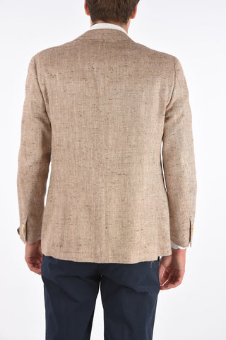 silk and flax ACADEMY SOFT side vents notch lapel 2-button blazer drop 7R