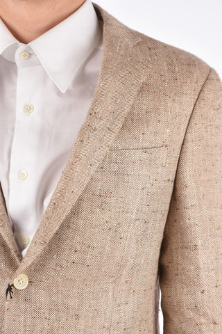 silk and flax ACADEMY SOFT side vents notch lapel 2-button blazer drop 7R