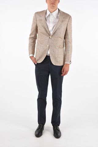 silk and flax ACADEMY SOFT side vents notch lapel 2-button blazer drop 7R