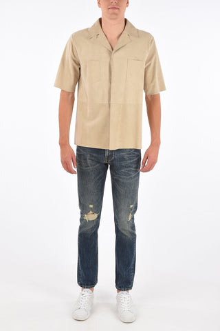 CC COLLECTION O.WEAR leather short sleeve SU.NA.IN shirt