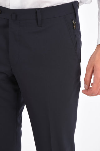 virgin wool ACADEMY belt loops trousers