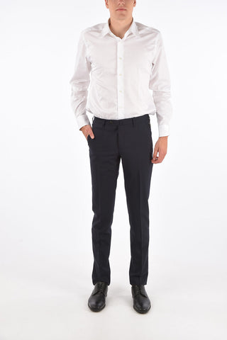 virgin wool ACADEMY belt loops trousers