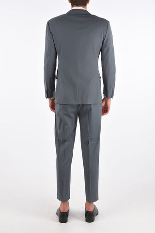 virgin wool side vents peak lapel 2-button double breasted suit drop 7R