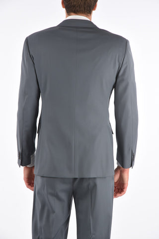 virgin wool side vents peak lapel 2-button double breasted suit drop 7R