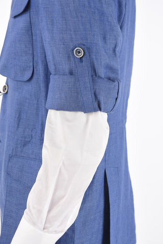 ID flax IDENTITY side vents peak lapel 3-button blazer drop 7R