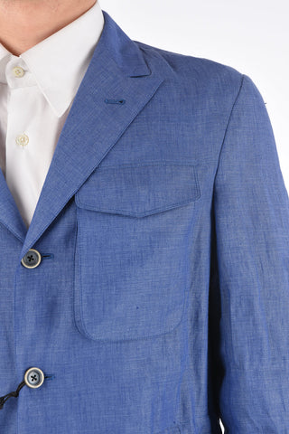 ID flax IDENTITY side vents peak lapel 3-button blazer drop 7R