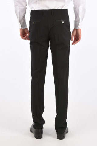 stretch wool ACADEMY belt loops trousers