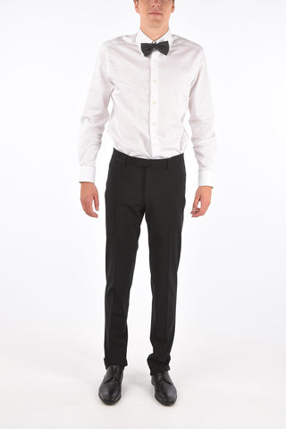 stretch wool ACADEMY belt loops trousers