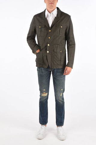 CC COLLECTION FIELD.J center vent notch lapel ADAMSON utility blazer