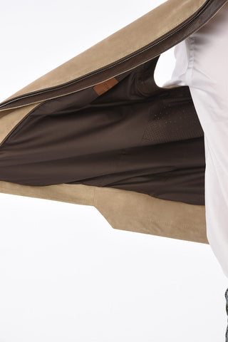 ID leather sleeveless outerwear jacket