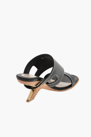 9 cm leather Mules