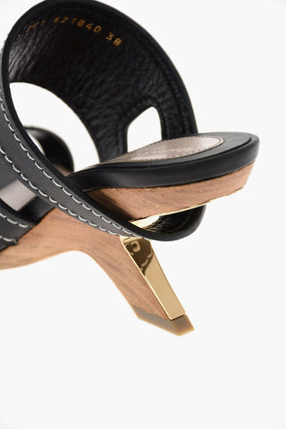 9 cm leather Mules