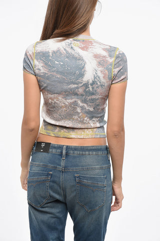 Cropped T-Shirt T-SKINZY With Tie-Dye Effect