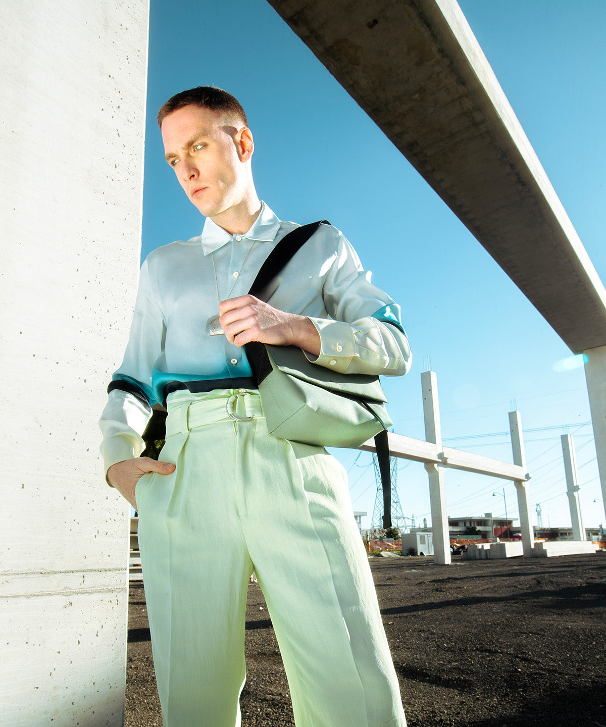 Neil Barrett – Solid Color Leather and Nylon Down Jacket – Men